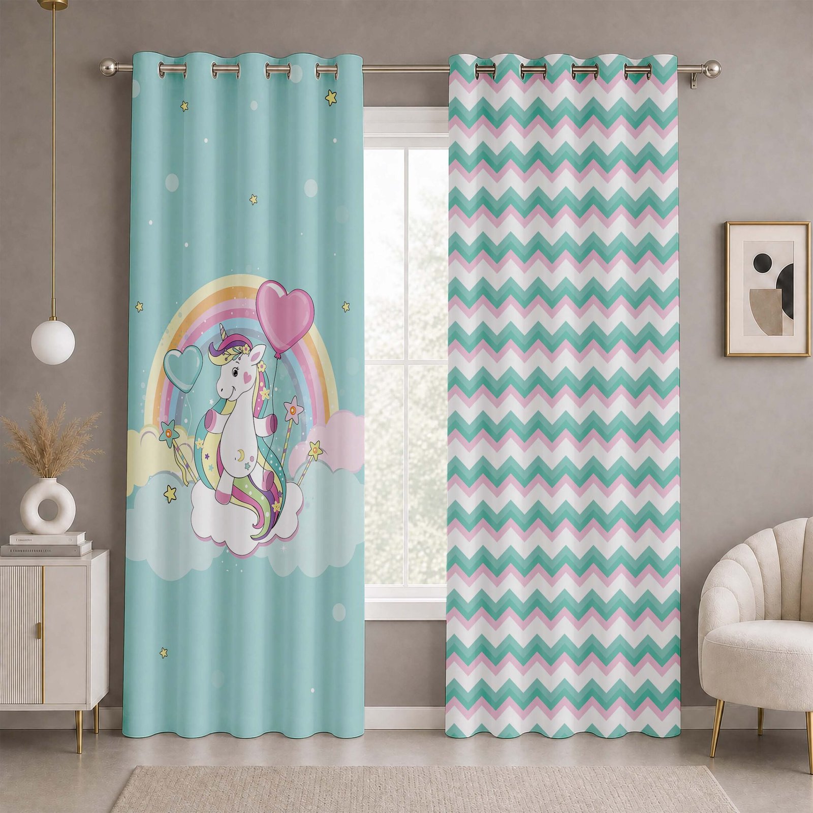 59 ستارة قطيفة قطعتين unicorn clouds - الصورة 1