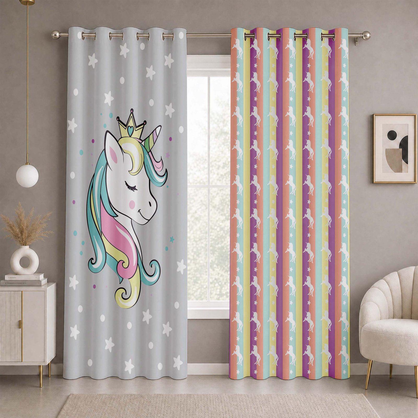 89 ستارة قطيفة قطعتين unicorn - الصورة 1