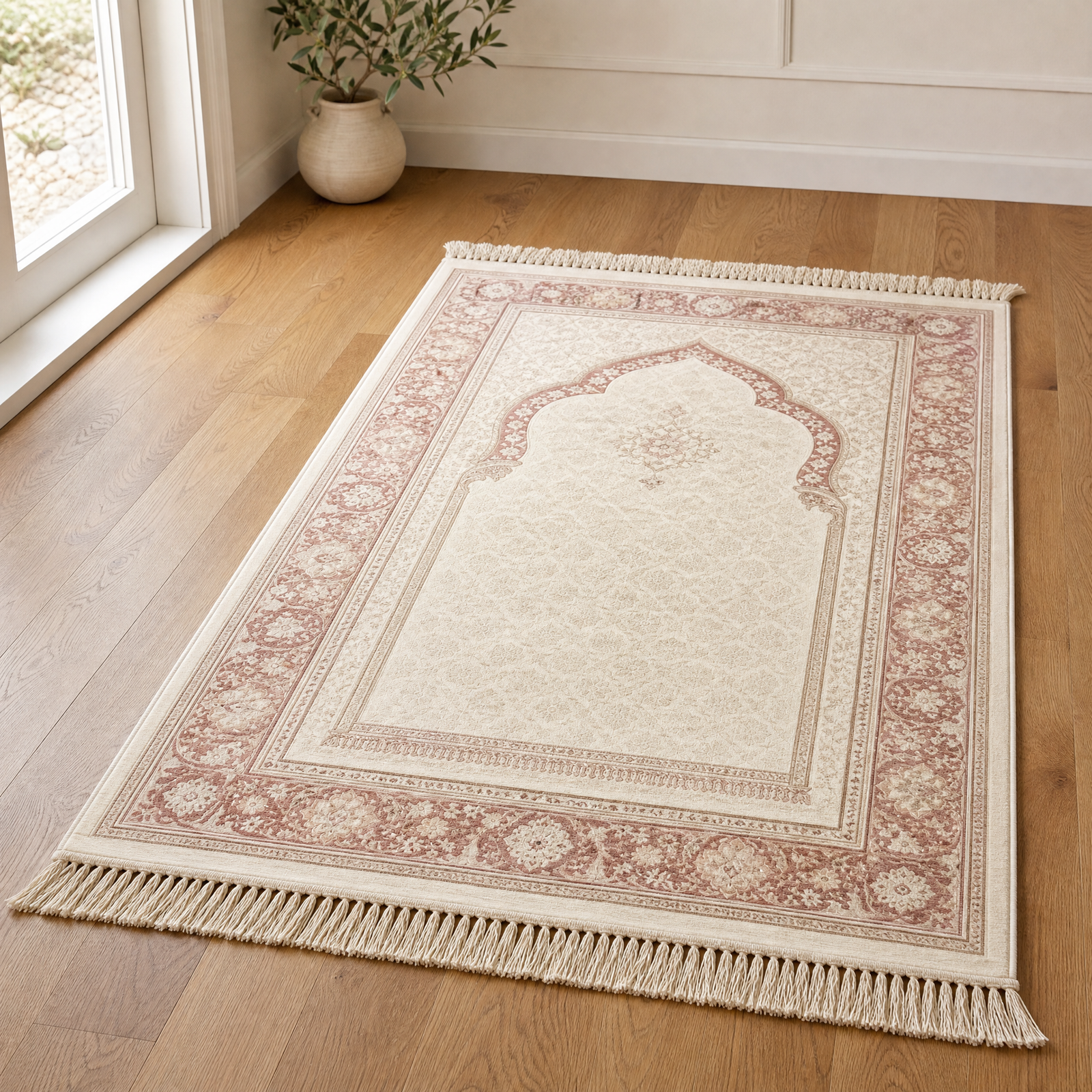 category-prayer-rugs-square سجادة صلاة كلاسيك روز - الصورة 1